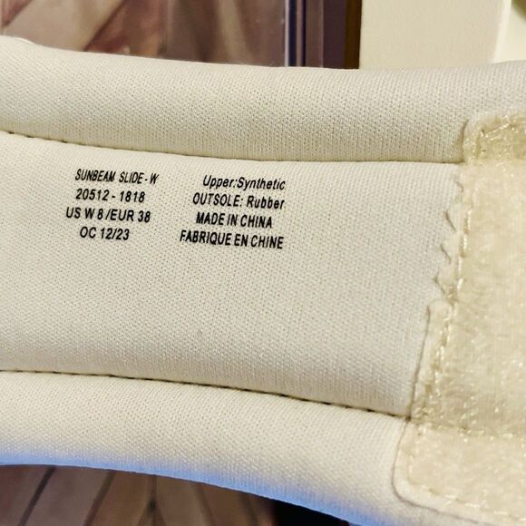 OluKai Sunbeam Slide Womens 8 Off White Comfort Sandal Beach Padded Arch Support - Picture 6 of 8